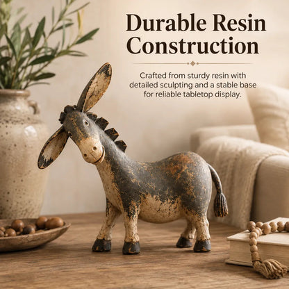 🫏✨ Rustic Donkey Figurine – Charming Farmhouse Decor for Your Home! 🏡🤎