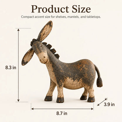 🫏✨ Rustic Donkey Figurine – Charming Farmhouse Decor for Your Home! 🏡🤎