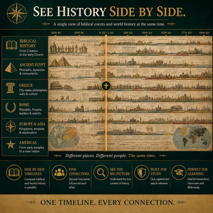 🔥📜 SPECIAL OFFER | Synchronological History Chart – 6,000 Years of Biblical & World Events in One Fold-Out Timeline with a Brand-New Cover Design