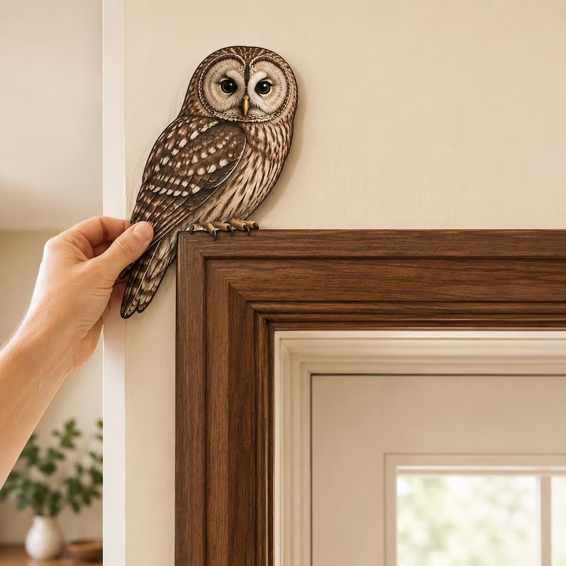 Wooden Cardinal Door Topper