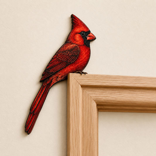 Wooden Cardinal Door Topper