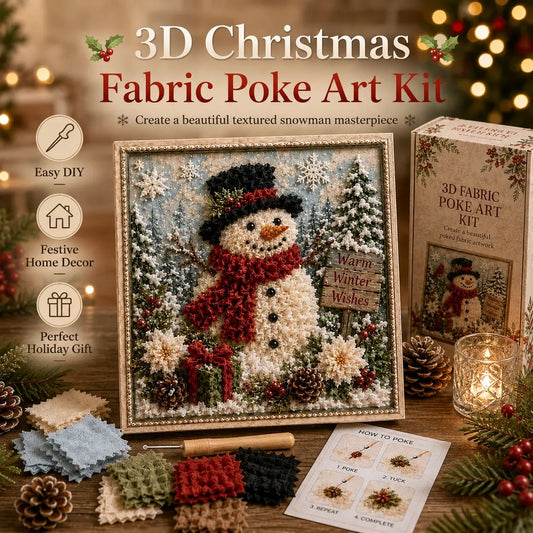 💥 LAST DAY 49% OFF 🎄 Beginner-Friendly 3D Christmas Fabric Poke Art Kit | Complete DIY Kit