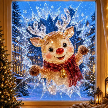 Crystal Santa Claus Window Decoration