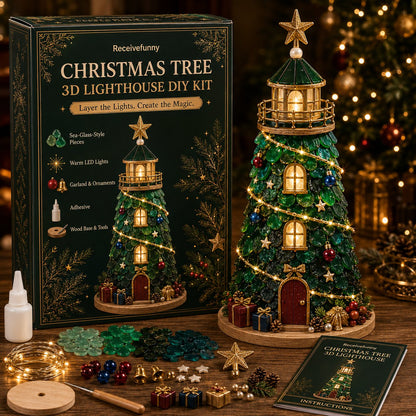 🎅✨ 2026 Christmas DIY Lighted Lighthouse Kit – Easy Crafting & Festive Glow! 🎄💡💕