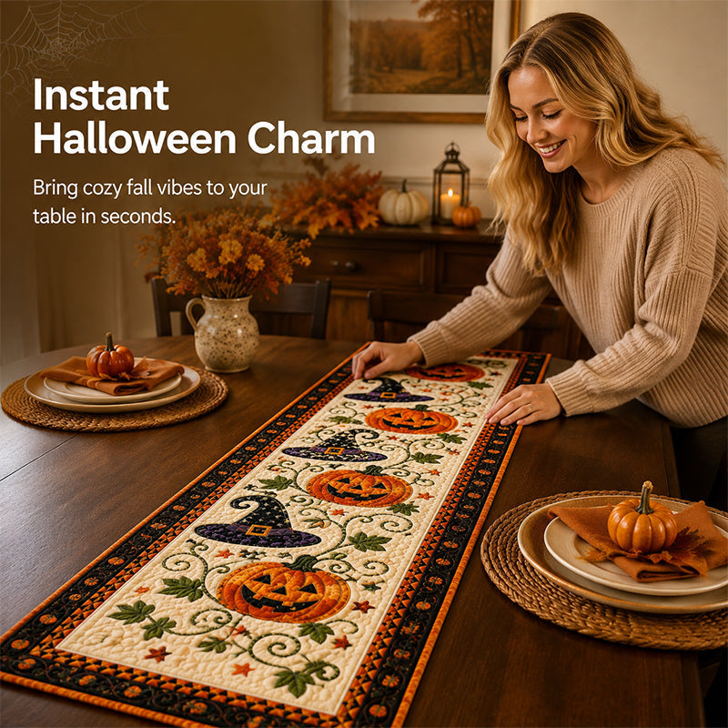 🎃 Halloween Quilted Table Runner – Cozy Fall Decor in Seconds