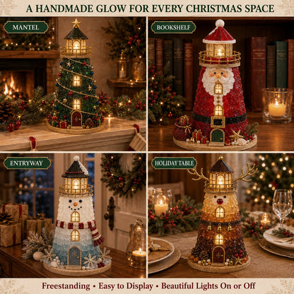 🎅✨ 2026 Christmas DIY Lighted Lighthouse Kit – Easy Crafting & Festive Glow! 🎄💡💕