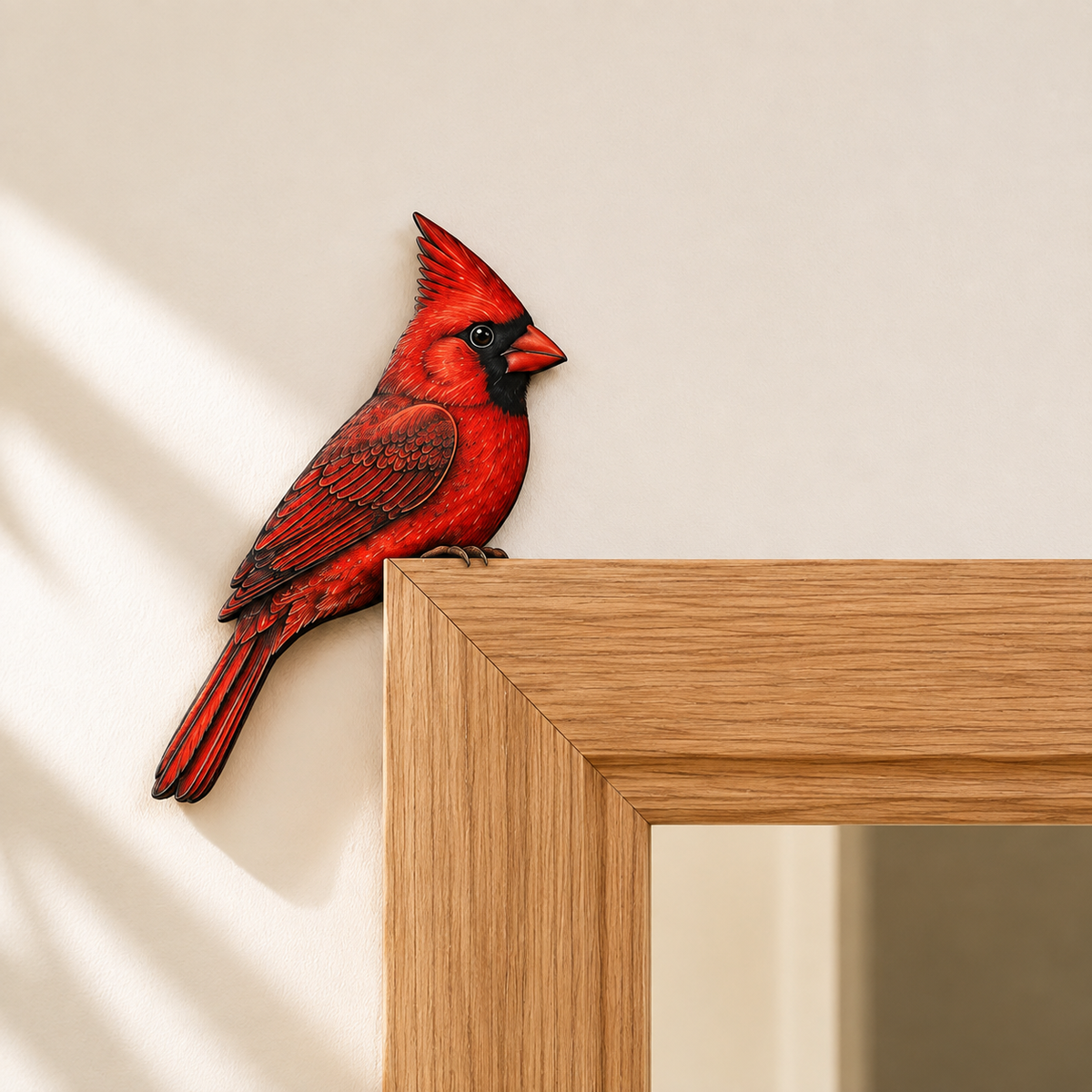Wooden Cardinal Door Topper