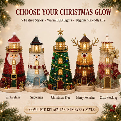 🎅✨ 2026 Christmas DIY Lighted Lighthouse Kit – Easy Crafting & Festive Glow! 🎄💡💕