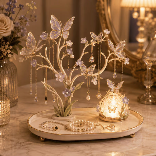 ✨ Light-Up Jewelry Tree – 3D Sculptural Jewelry Display Stand & Organizer