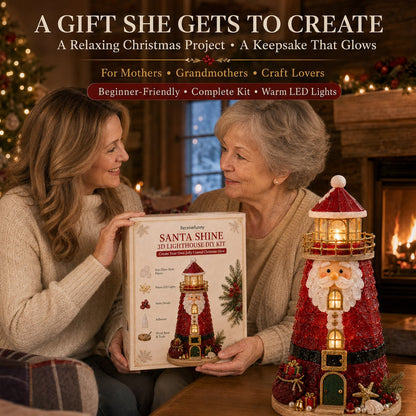 🎅✨ 2026 Christmas DIY Lighted Lighthouse Kit – Easy Crafting & Festive Glow! 🎄💡💕