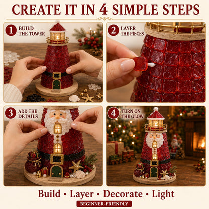🎅✨ 2026 Christmas DIY Lighted Lighthouse Kit – Easy Crafting & Festive Glow! 🎄💡💕