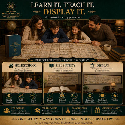 🔥📜 SPECIAL OFFER | Synchronological History Chart – 6,000 Years of Biblical & World Events in One Fold-Out Timeline with a Brand-New Cover Design