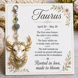 ⏰Holiday Celebration 50% OFF🔥 -✨ Personalized Zodiac Birthstone Keychains & Cards  ♈💎