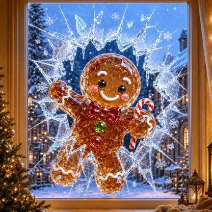 Crystal Santa Claus Window Decoration