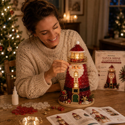 🎅✨ 2026 Christmas DIY Lighted Lighthouse Kit – Easy Crafting & Festive Glow! 🎄💡💕