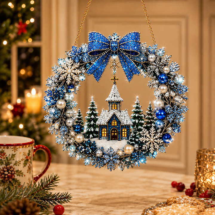 🎄💎 DIY Christmas Pearl Art Wreath Pendant – Sparkling Handmade Holiday Fun! ✨🎁