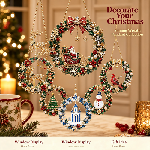 🎄💎 DIY Christmas Pearl Art Wreath Pendant – Sparkling Handmade Holiday Fun! ✨🎁
