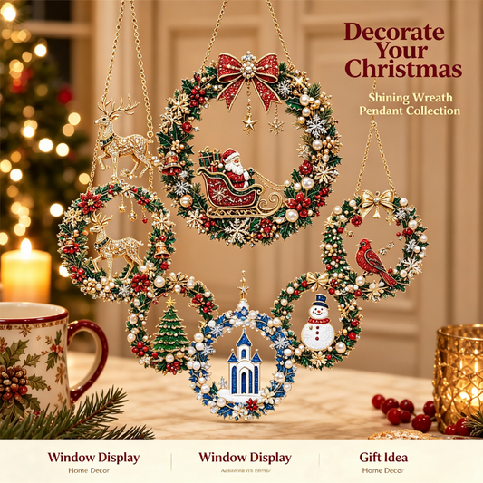 🎄💎 DIY Christmas Pearl Art Wreath Pendant – Sparkling Handmade Holiday Fun! ✨🎁