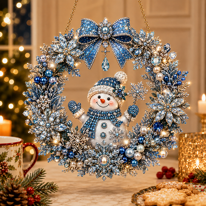 🎄💎 DIY Christmas Pearl Art Wreath Pendant – Sparkling Handmade Holiday Fun! ✨🎁
